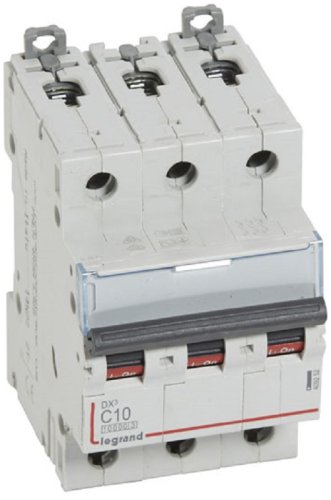 Выключатель автоматический Legrand DX3-E 10000 3п 10А C 16кА картинка